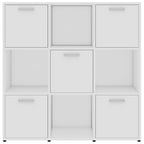 Estantería librería madera contrachapada blanco 90x30x90 cm