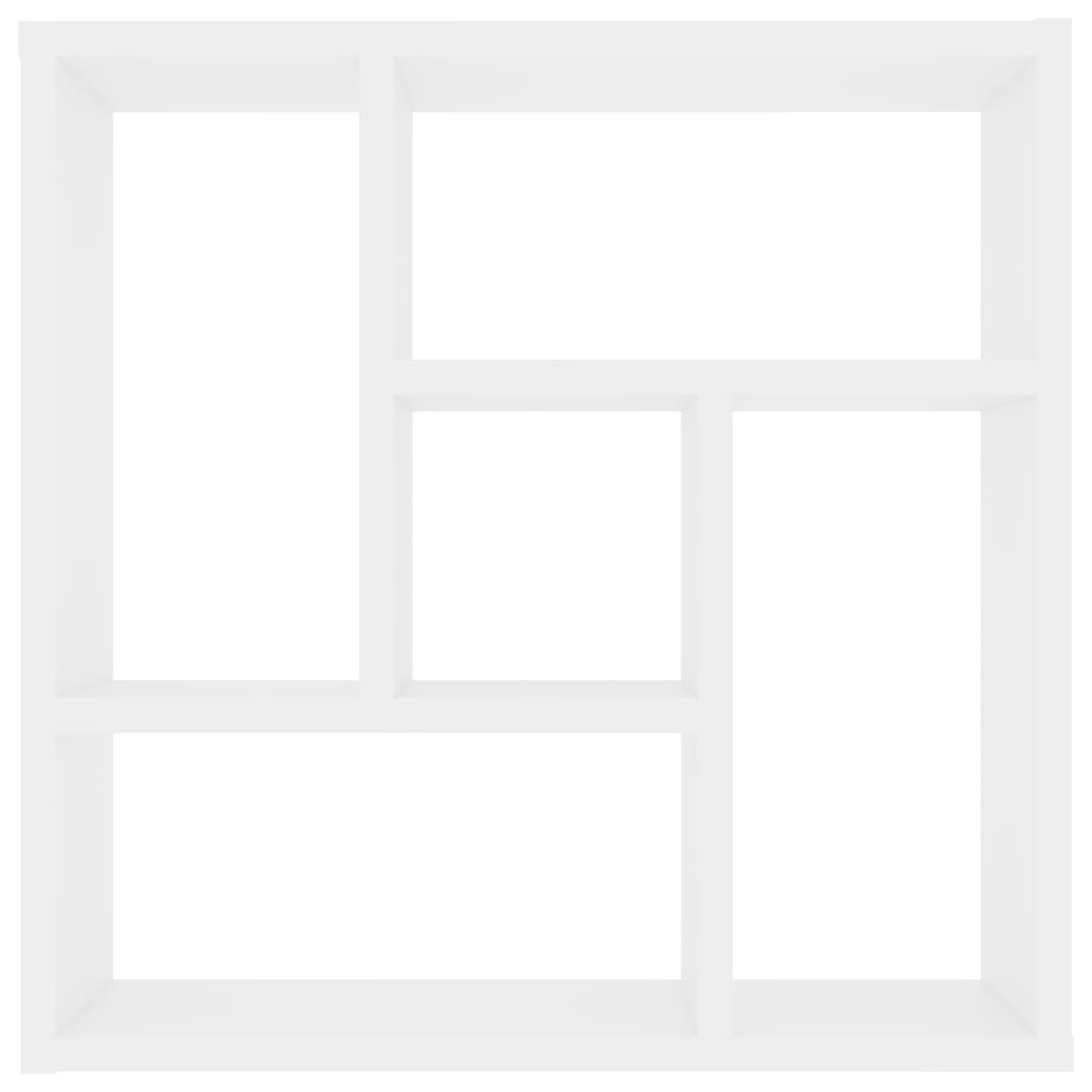 Estantería de pared madera contrachapada blanco 45,1x16x45,1 cm