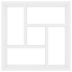 Estantería de pared madera contrachapada blanco 45,1x16x45,1 cm