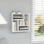 Estantería de pared madera contrachapada blanco 45,1x16x45,1 cm