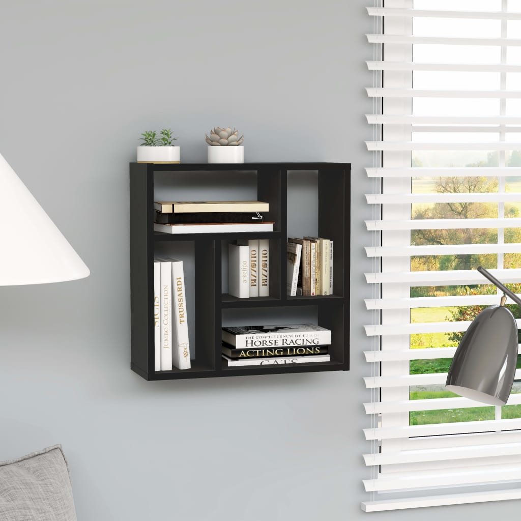 Oak plywood wall shelf 45.1x16x45.1 cm