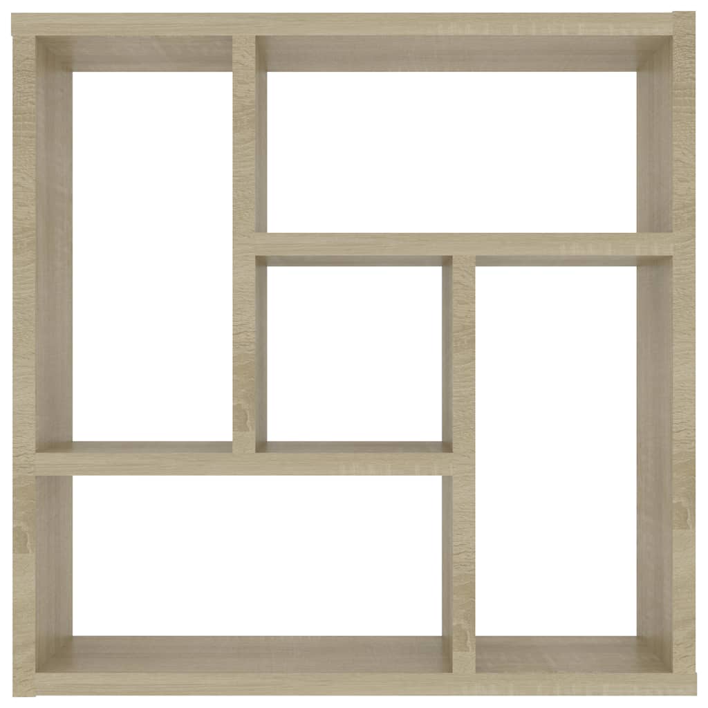 Estantería de pared contrachapada color roble 45,1x16x45,1 cm