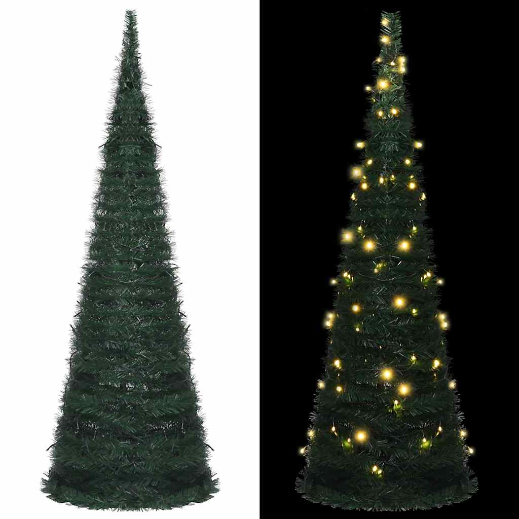 Árbol de Navidad artificial emergente PET dorado 120 cm
