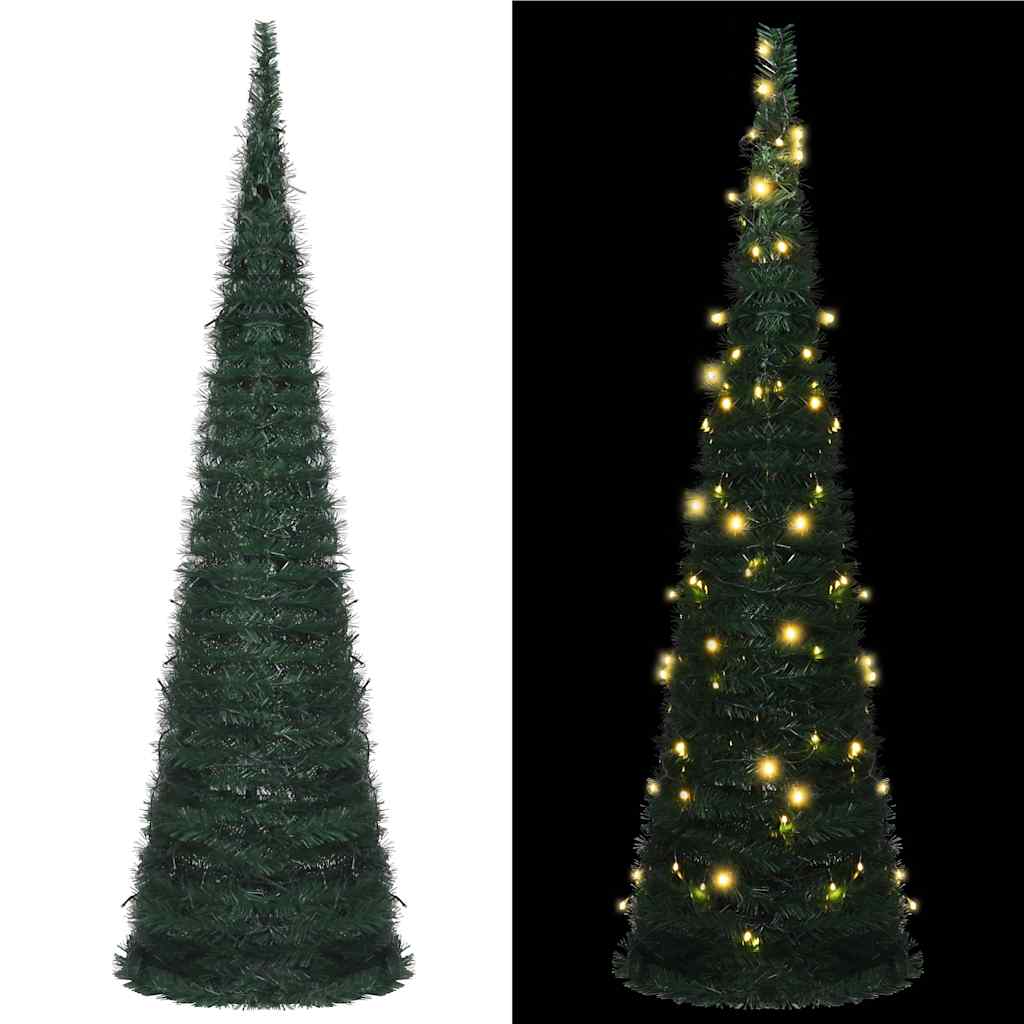 Árbol de Navidad artificial emergente PET dorado 120 cm