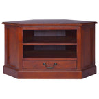 Mueble de TV de esquina madera maciza de caoba marrón clásico