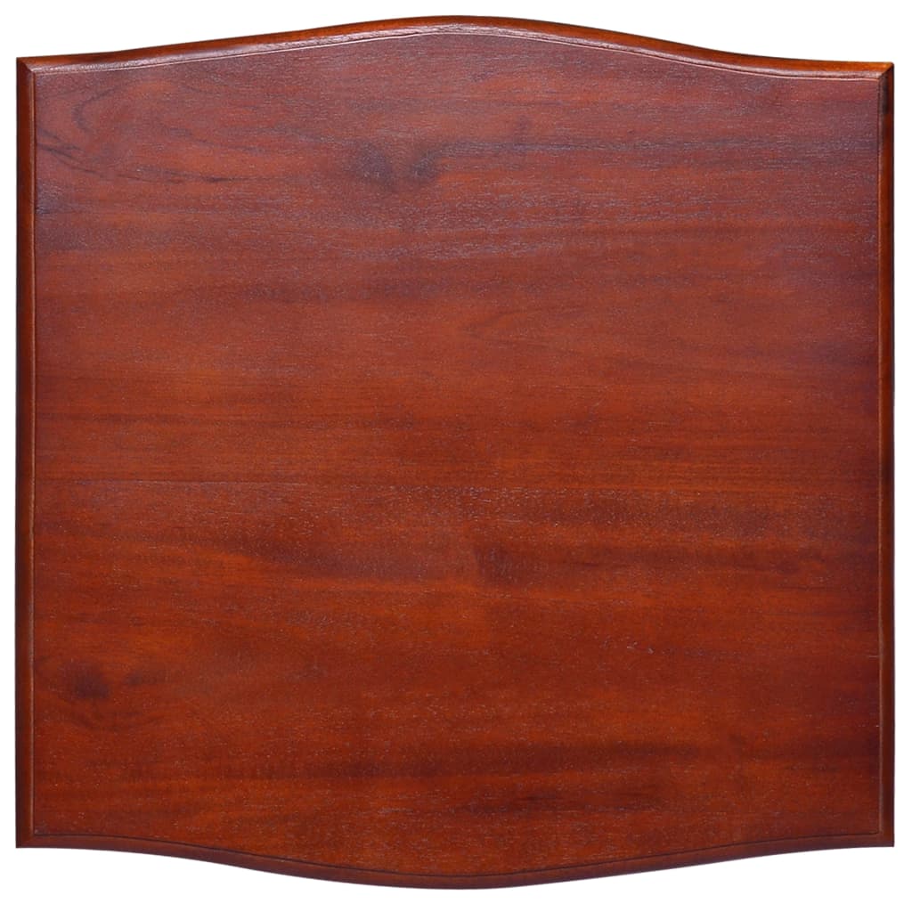 Mesita de noche clásica madera maciza de caoba marrón