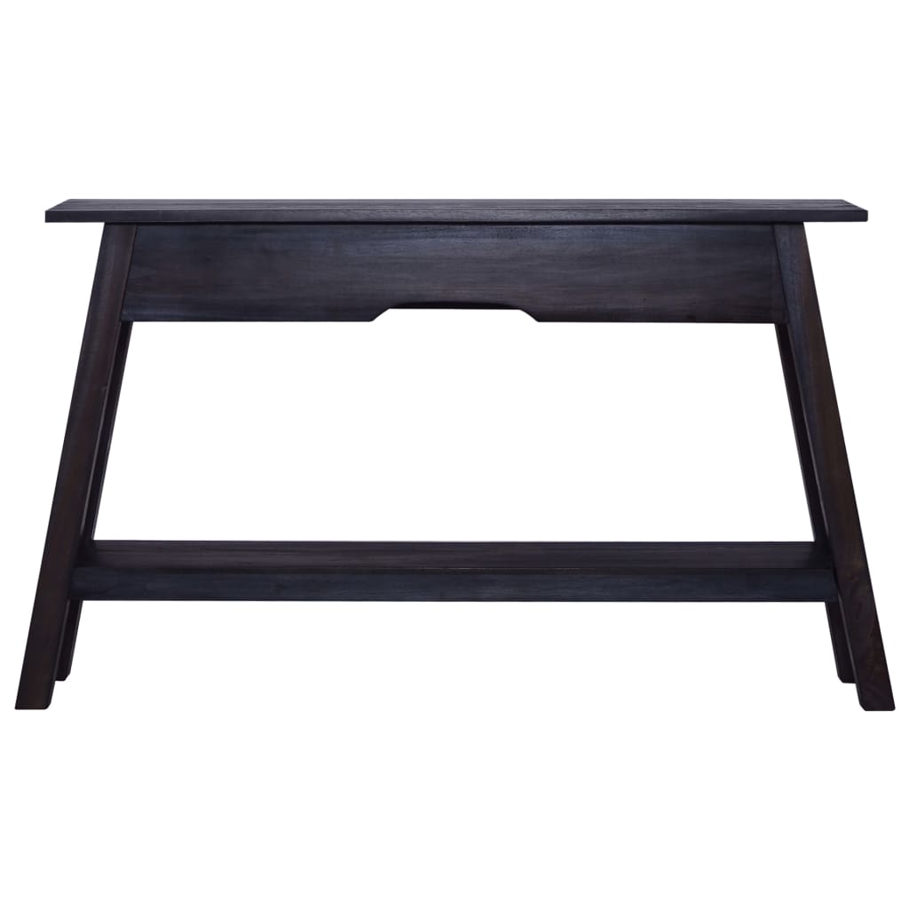 Mesa consola de madera maciza de caoba negra 120x30x75 cm