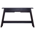 Mesa consola de madera maciza de caoba negra 120x30x75 cm