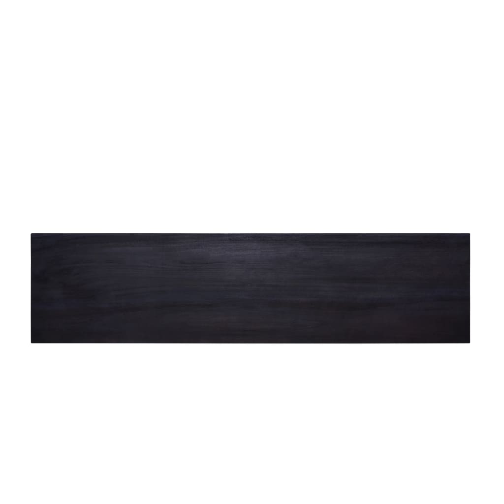 Mesa consola de madera maciza de caoba negra 120x30x75 cm