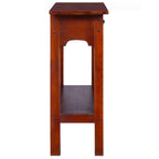Mesa consola clásica de madera maciza caoba marrón 90x30x75cm