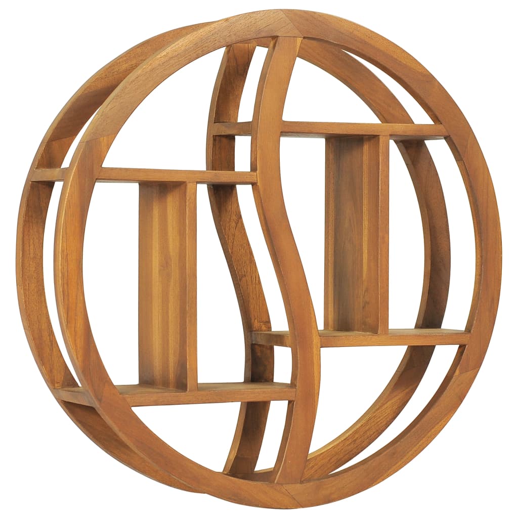 Estantería de Yin Yang madera maciza de teca 100x20x100 cm