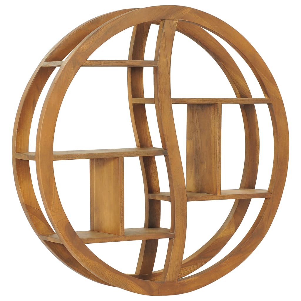 Estantería de Yin Yang madera maciza de teca 100x20x100 cm