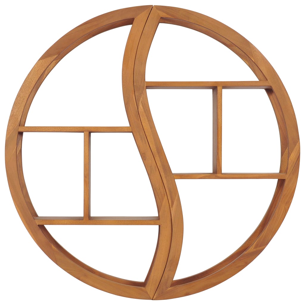 Estantería de Yin Yang madera maciza de teca 100x20x100 cm