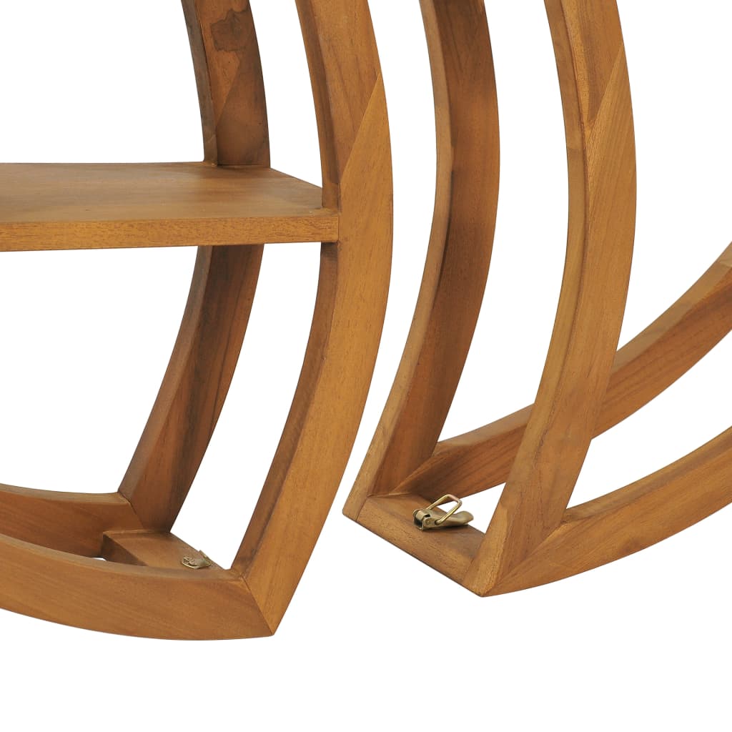 Estantería de Yin Yang madera maciza de teca 100x20x100 cm