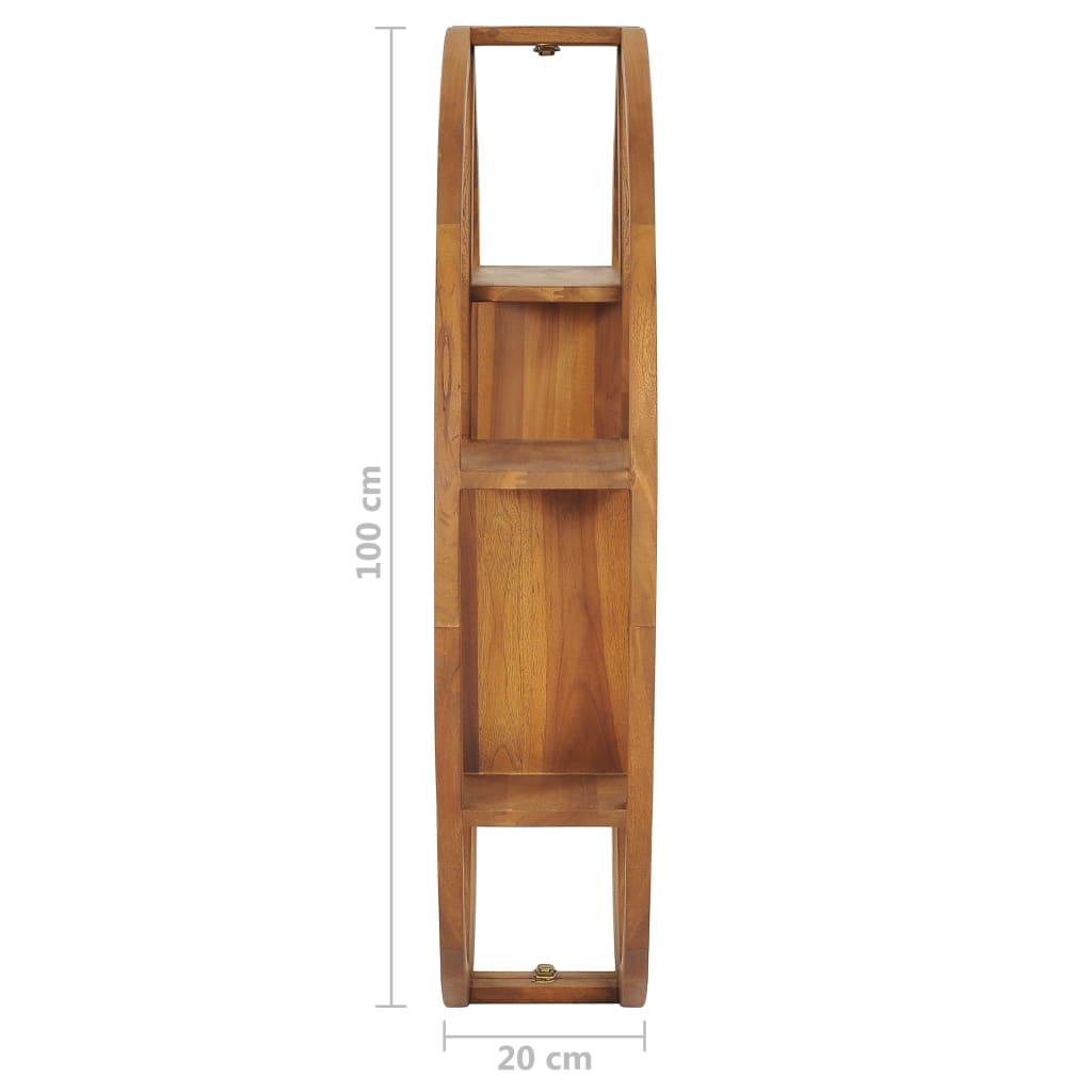 Estantería de Yin Yang madera maciza de teca 100x20x100 cm