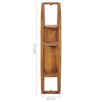 Estantería de Yin Yang madera maciza de teca 100x20x100 cm