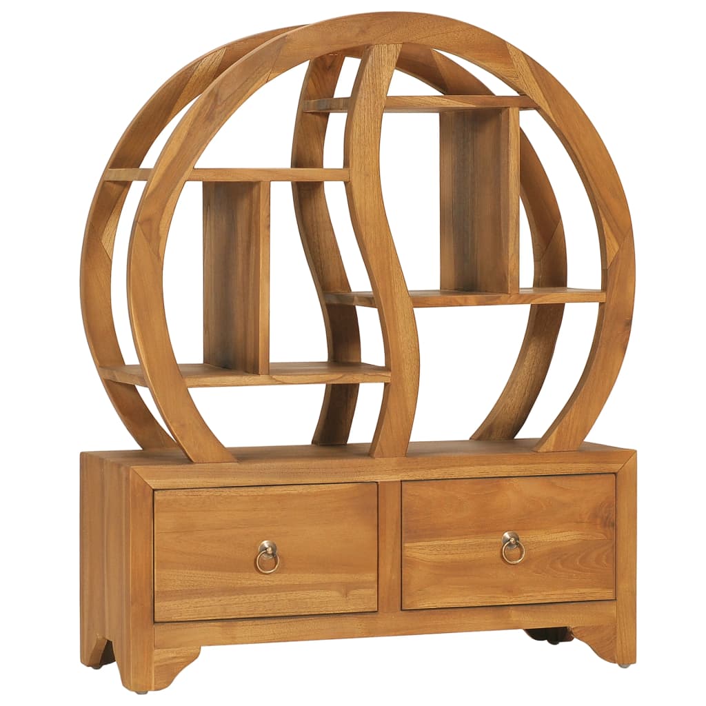 Armario con estante Yin Yang madera maciza de teca 68x26x83 cm