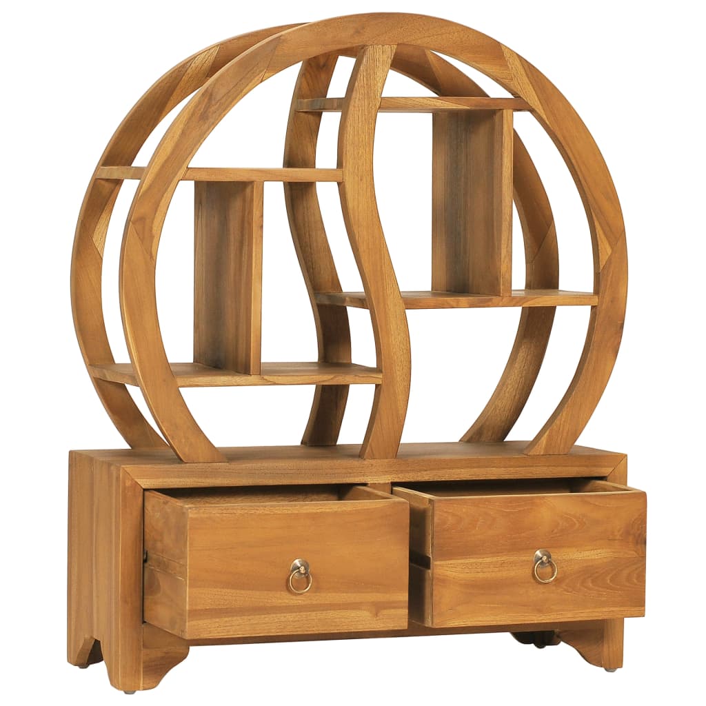 Armario con estante Yin Yang madera maciza de teca 68x26x83 cm