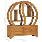Armario con estante Yin Yang madera maciza de teca 68x26x83 cm