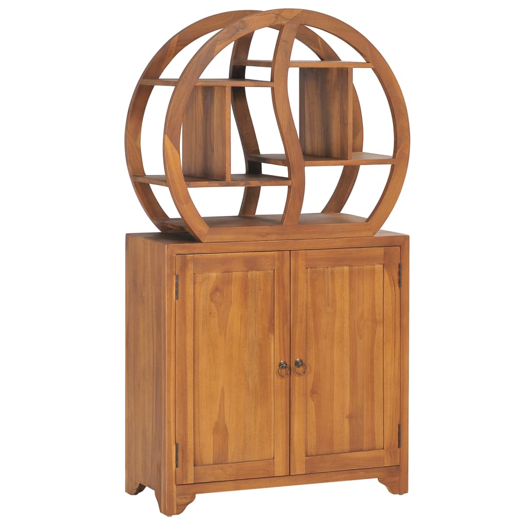 Armario con estante Yin Yang madera maciza de teca 68x26x83 cm