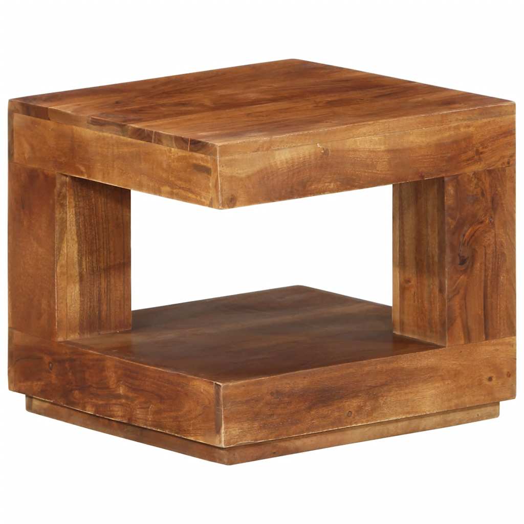 Mesa de centro de madera maciza de acacia 45x45x40 cm