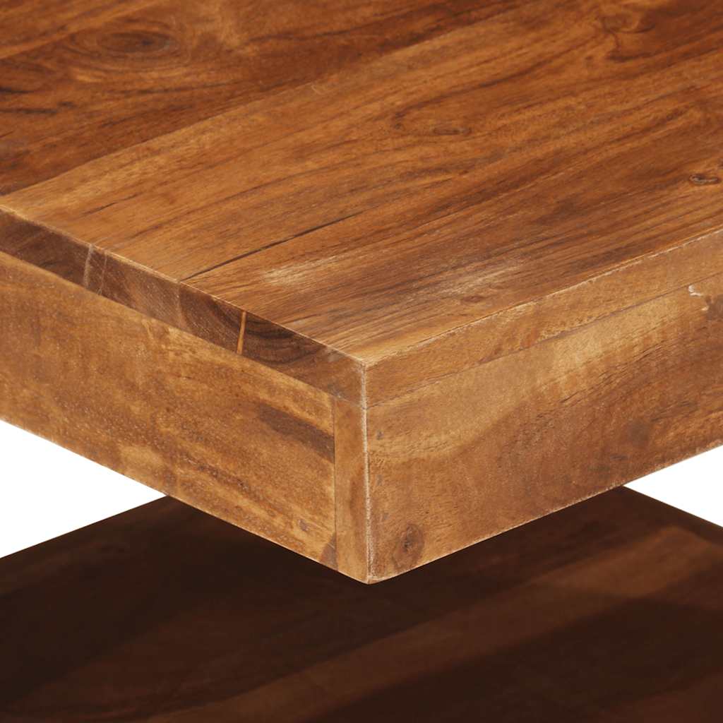 Mesa de centro de madera maciza de acacia 45x45x40 cm
