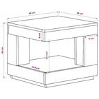 Mesa de centro de madera maciza de acacia 45x45x40 cm