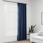 Cortina opaca con ganchos look de lino amarillo 290x245 cm