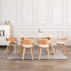 Sillas de comedor 6 unidades de tela gris claro