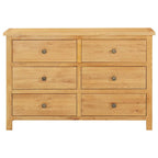 Cajonera de madera de roble macizo 105x33,5x73 cm