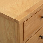 Cajonera de madera de roble macizo 105x33,5x73 cm