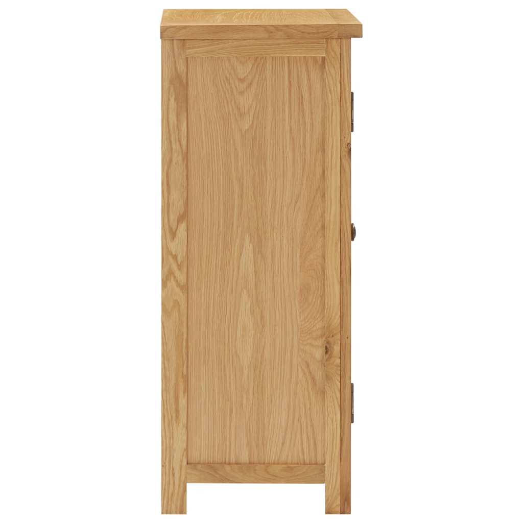 Aparador de madera de roble maciza 45x32x85 cm