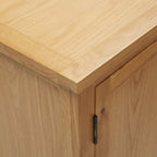 Aparador de madera de roble maciza 45x32x85 cm