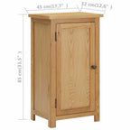 Aparador de madera de roble maciza 45x32x85 cm