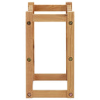 Botellero para 12 botellas madera maciza de roble 47x21x36 cm