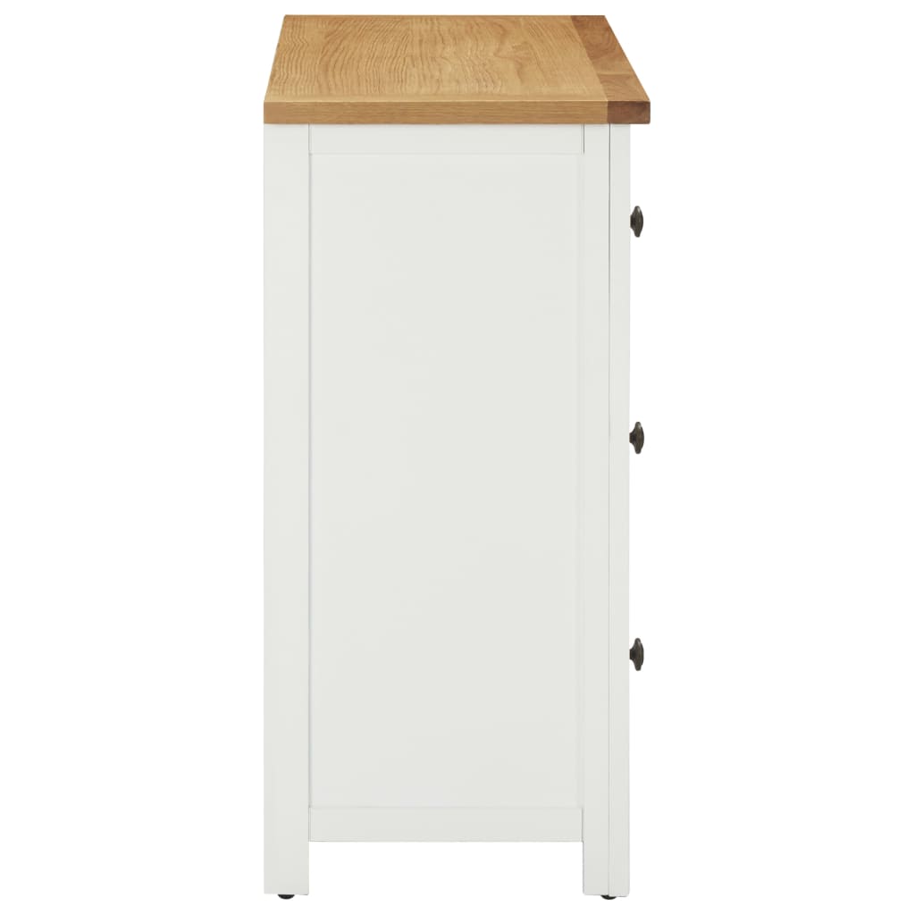 Cajonera de madera de roble macizo 80x35x75 cm