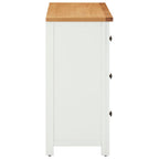Cajonera de madera de roble macizo 80x35x75 cm