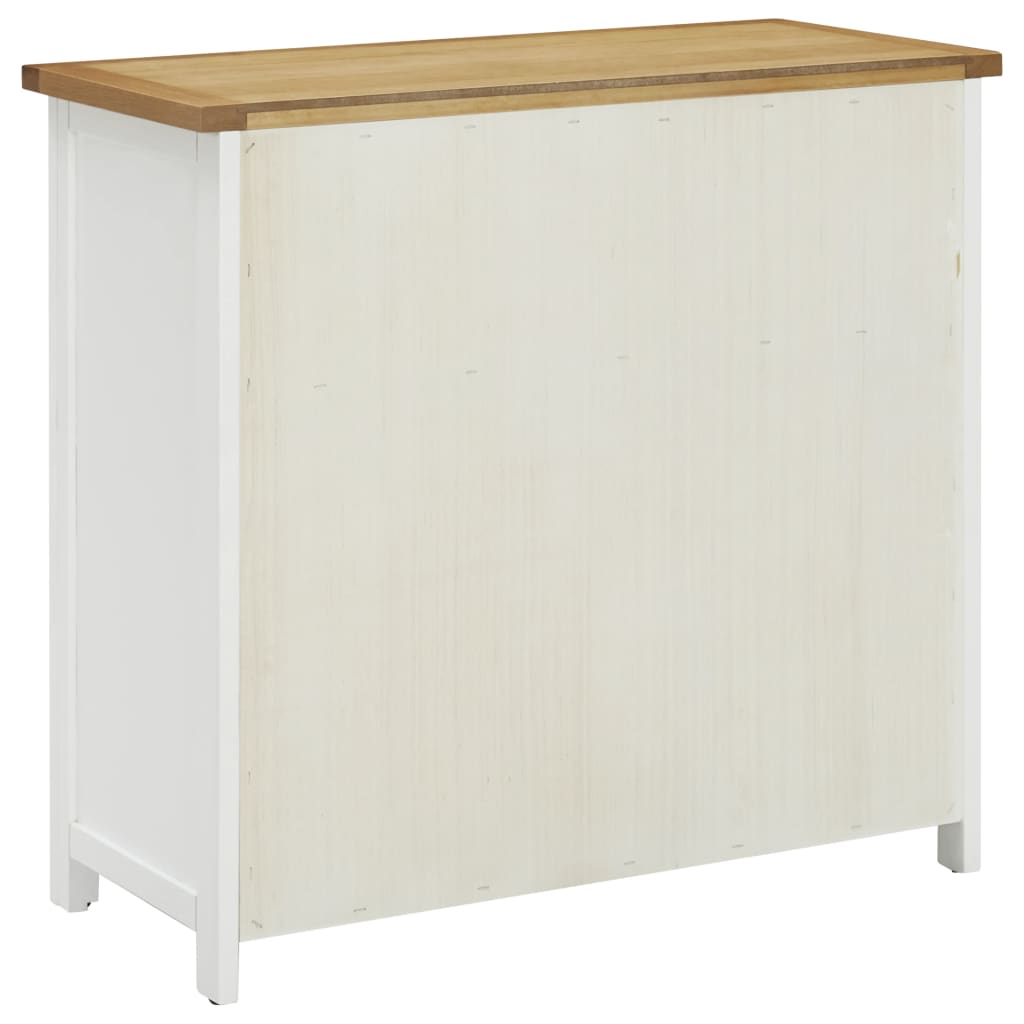 Cajonera de madera de roble macizo 80x35x75 cm