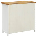 Cajonera de madera de roble macizo 80x35x75 cm