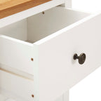Cajonera de madera de roble macizo 80x35x75 cm