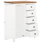 Armario de madera maciza de roble 76x52x105 cm