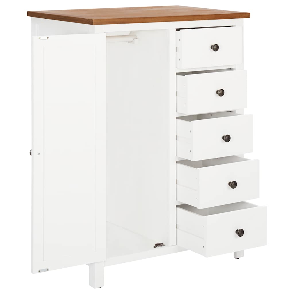 Armario de madera maciza de roble 76x52x105 cm