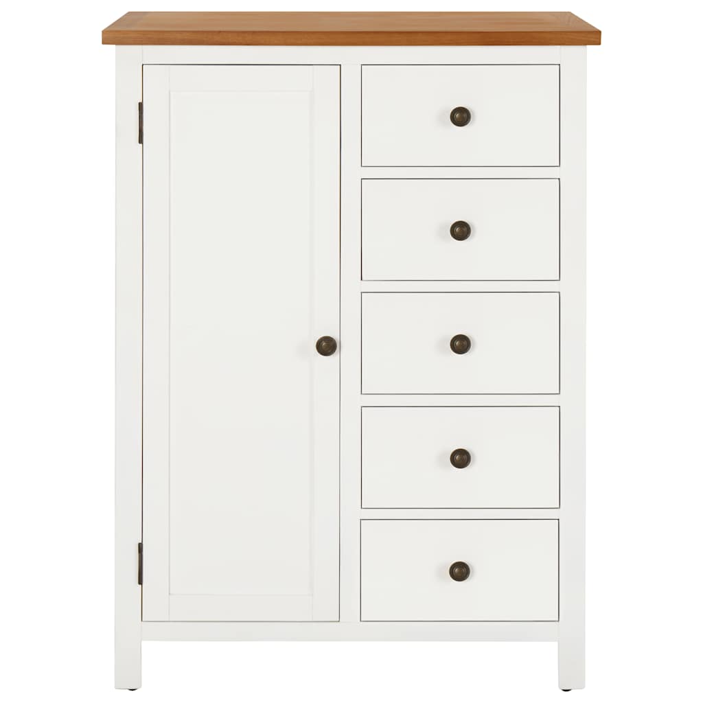 Armario de madera maciza de roble 76x52x105 cm