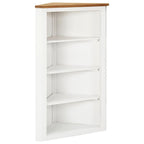 Armario de esquina de madera maciza de roble 59x36x100 cm