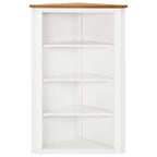 Armario de esquina de madera maciza de roble 59x36x100 cm