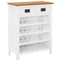 Mueble botellero de madera maciza de roble 72x32x90 cm