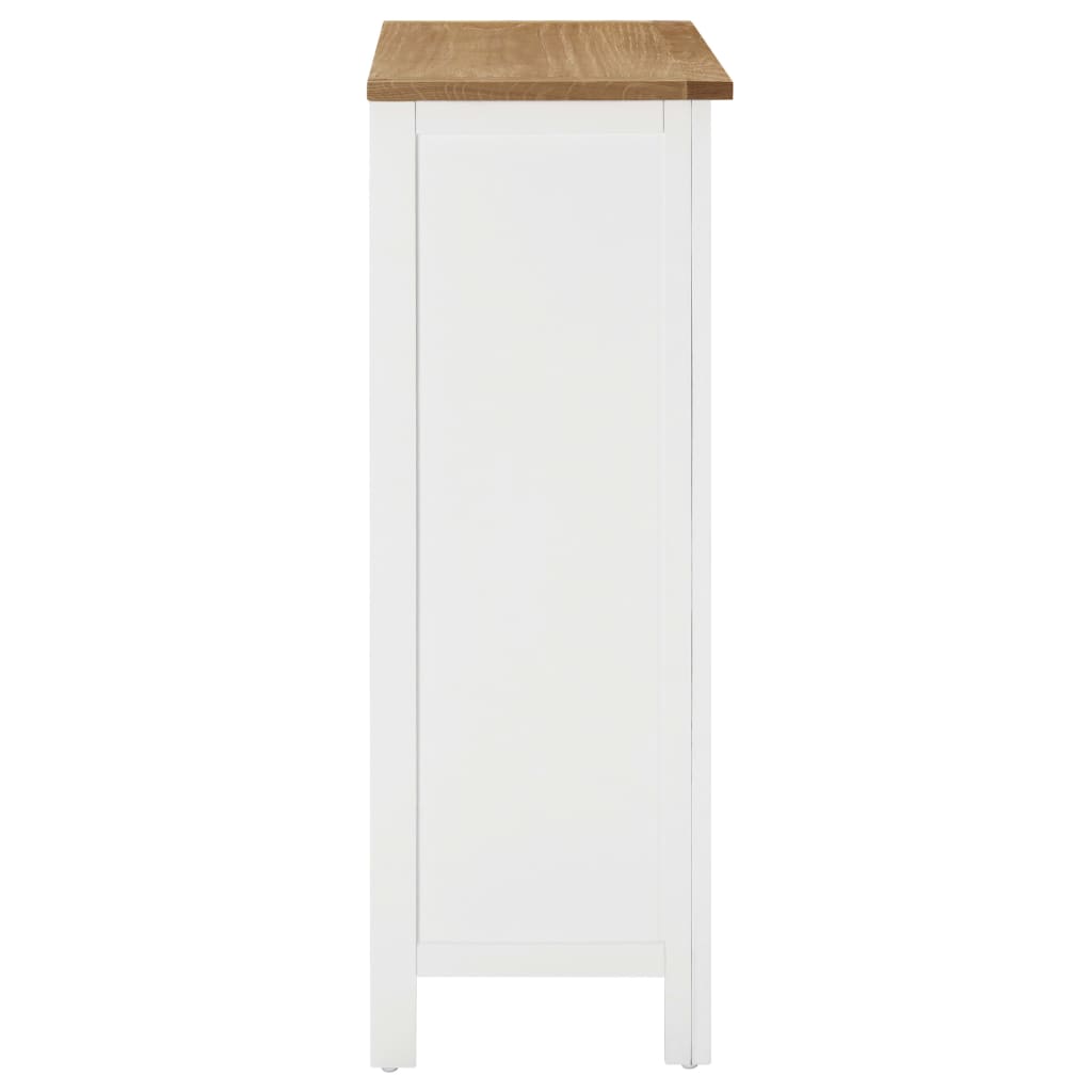 Mueble botellero de madera maciza de roble 72x32x90 cm