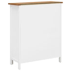 Mueble botellero de madera maciza de roble 72x32x90 cm