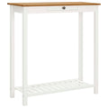 Mesa alta de bar de madera maciza de roble 100x40x110 cm