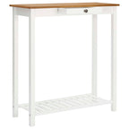 Mesa alta de bar de madera maciza de roble 100x40x110 cm